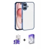 MARSİLYAN™- iPhone 17 Kılıf Vadi Minimal - Siyah Bilvis 5in1 3D Magic Cam Ekran Koruyucu + Bilvis Titan Kamera Lens - AKMI