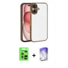 MARSİLYAN™- iPhone 17 Kılıf Vadi Minimal - Siyah Bilvis 5in1 3D Magic Cam Ekran Koruyucu + Raze Metal Kamera Lens - AKYL