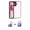 MARSİLYAN™- iPhone 17 Kılıf Vadi Minimal - Siyah Bilvis 5in1 5D Magic Hayalet Cam Ekran Koruyucu + Gümüş Bilvis Titan Kamera Lens