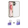 MARSİLYAN™- iPhone 17 Kılıf Vadi Minimal - Siyah Bilvis 5in1 5D Magic Hayalet Cam Ekran Koruyucu + Gümüş Bilvis Titan Kamera Lens