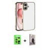 MARSİLYAN™- iPhone 17 Kılıf Vadi Minimal - Siyah Bilvis Hayalet Cam Ekran Koruyucu + Raze Metal Kamera Lens - AKMI
