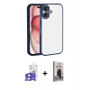 MARSİLYAN™- iPhone 17 Kılıf Vadi Minimal - Siyah Bilvis Hayalet Cam Ekran Koruyucu + Bilvis Titan Kamera Lens - AKYL