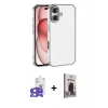 MARSİLYAN™- iPhone 17 Kılıf Vadi Minimal - Siyah Bilvis Hayalet Cam Ekran Koruyucu + Bilvis Titan Kamera Lens - AKYL