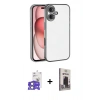 MARSİLYAN™- iPhone 17 Kılıf Vadi Minimal - Siyah Bilvis Hayalet Cam Ekran Koruyucu + Bilvis Titan Kamera Lens - AKYL