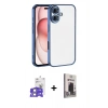 MARSİLYAN™- iPhone 17 Kılıf Vadi Minimal - Siyah Bilvis Hayalet Cam Ekran Koruyucu + Bilvis Titan Kamera Lens - GS