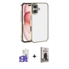 MARSİLYAN™- iPhone 17 Kılıf Vadi Minimal - Siyah Bilvis Hayalet Cam Ekran Koruyucu + Bilvis Titan Kamera Lens - GS