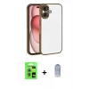 MARSİLYAN™- iPhone 17 Kılıf Vadi Minimal - Siyah Joko Magic 5D Cam + Raze Metal Kamera Lens - AKMI
