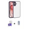 MARSİLYAN™- iPhone 17 Kılıf Vadi Minimal - Siyah Joko Magic 5D Cam + Siyah Bilvis Titan Kamera Lens