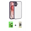 MARSİLYAN™- iPhone 17 Kılıf Vadi Minimal - Siyah Joko Magic 5D Hayalet Cam + Raze Metal Kamera Lens - AKMR