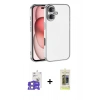 MARSİLYAN™- iPhone 17 Kılıf Vadi Minimal - Siyah Joko Magic 5D Hayalet Cam + Bilvis Titan Kamera Lens - LA