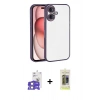 MARSİLYAN™- iPhone 17 Kılıf Vadi Minimal - Siyah Joko Magic 5D Hayalet Cam + Bilvis Titan Kamera Lens - LA