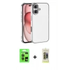 MARSİLYAN™- iPhone 17 Kılıf Vadi Minimal - Siyah Joko Magic 5D Hayalet Cam + Raze Metal Kamera Lens - GI