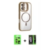 MARSİLYAN™- iPhone 17 Kılıf Yadigar Asil Koleksiyonu - Şeffaf 360 Full Body Arka Koruyucu + Raze Metal Kamera Lens - AKMR