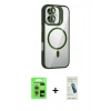 MARSİLYAN™- iPhone 17 Kılıf Yadigar Asil Koleksiyonu - Şeffaf Pasifik Cam Ekran Koruyucu + Raze Metal Kamera Lens - AKMR