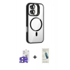 MARSİLYAN™- iPhone 17 Kılıf Yadigar Asil Koleksiyonu - Şeffaf Pasifik Cam Ekran Koruyucu + Bilvis Titan Kamera Lens - SH