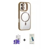 MARSİLYAN™- iPhone 17 Kılıf Yadigar Asil Koleksiyonu - Şeffaf Pasifik Cam Ekran Koruyucu + Bilvis Titan Kamera Lens - SH