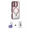 MARSİLYAN™- iPhone 17 Kılıf Yadigar Asil Koleksiyonu - Şeffaf Pasifik Cam Ekran Koruyucu + Bilvis Titan Kamera Lens - AKYL
