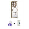 MARSİLYAN™- iPhone 17 Kılıf Yadigar Asil Koleksiyonu - Şeffaf Pasifik Cam Ekran Koruyucu + Bilvis Titan Kamera Lens - GS