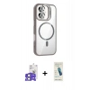 MARSİLYAN™- iPhone 17 Kılıf Yadigar Asil Koleksiyonu - Şeffaf Pasifik Cam Ekran Koruyucu + Bilvis Titan Kamera Lens - AKYL