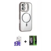 MARSİLYAN™- iPhone 17 Kılıf Yadigar Asil Koleksiyonu - Siyah 360 Mat Full Body Arka Koruyucu + Bilvis Titan Kamera Lens - AKYL