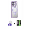 MARSİLYAN™- iPhone 17 Kılıf Yadigar Asil Koleksiyonu - Siyah 360 Mat Full Body Arka Koruyucu + Bilvis Titan Kamera Lens - SH
