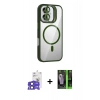 MARSİLYAN™- iPhone 17 Kılıf Yadigar Asil Koleksiyonu - Siyah 360 Mat Full Body Arka Koruyucu + Bilvis Titan Kamera Lens - SH