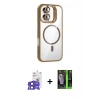 MARSİLYAN™- iPhone 17 Kılıf Yadigar Asil Koleksiyonu - Siyah 360 Mat Full Body Arka Koruyucu + Bilvis Titan Kamera Lens - SH