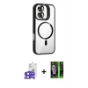 MARSİLYAN™- iPhone 17 Kılıf Yadigar Asil Koleksiyonu - Siyah 360 Mat Full Body Arka Koruyucu + Bilvis Titan Kamera Lens - SH