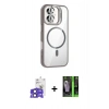 MARSİLYAN™- iPhone 17 Kılıf Yadigar Asil Koleksiyonu - Siyah 360 Mat Full Body Arka Koruyucu + Bilvis Titan Kamera Lens - SH
