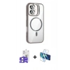 MARSİLYAN™- iPhone 17 Kılıf Yadigar Asil Koleksiyonu - Siyah 3D Antistatik Cam Ekran Koruyucu + Bilvis Titan Kamera Lens - LA