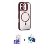 MARSİLYAN™- iPhone 17 Kılıf Yadigar Asil Koleksiyonu - Siyah 3D Antistatik Cam Ekran Koruyucu + Bilvis Titan Kamera Lens - LA
