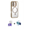 MARSİLYAN™- iPhone 17 Kılıf Yadigar Asil Koleksiyonu - Siyah 3D Antistatik Cam Ekran Koruyucu + Bilvis Titan Kamera Lens - LA