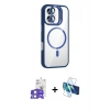 MARSİLYAN™- iPhone 17 Kılıf Yadigar Asil Koleksiyonu - Siyah 3D Antistatik Cam Ekran Koruyucu + Bilvis Titan Kamera Lens - LA