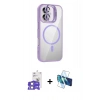 MARSİLYAN™- iPhone 17 Kılıf Yadigar Asil Koleksiyonu - Siyah 3D Antistatik Cam Ekran Koruyucu + Bilvis Titan Kamera Lens - LA