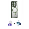 MARSİLYAN™- iPhone 17 Kılıf Yadigar Asil Koleksiyonu - Siyah 3D Antistatik Cam Ekran Koruyucu + Bilvis Titan Kamera Lens - LA