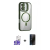 MARSİLYAN™- iPhone 17 Kılıf Yadigar Asil Koleksiyonu - Siyah 3D Antistatik Hayalet Cam Ekran Koruyucu + Bilvis Titan Kamera Lens - AKMI