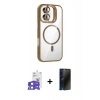 MARSİLYAN™- iPhone 17 Kılıf Yadigar Asil Koleksiyonu - Siyah 3D Antistatik Hayalet Cam Ekran Koruyucu + Bilvis Titan Kamera Lens - AKMI