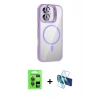 MARSİLYAN™- iPhone 17 Kılıf Yadigar Asil Koleksiyonu - Siyah 3D Antistatik Seramik Nano Ekran Koruyucu + Raze Metal Kamera Lens - GI