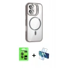 MARSİLYAN™- iPhone 17 Kılıf Yadigar Asil Koleksiyonu - Siyah 3D Antistatik Seramik Nano Ekran Koruyucu + Raze Metal Kamera Lens - GI