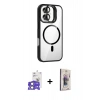 MARSİLYAN™- iPhone 17 Kılıf Yadigar Asil Koleksiyonu - Siyah Bilvis 3D Cam Ekran Koruyucu + Bilvis Titan Kamera Lens - AKYL
