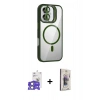 MARSİLYAN™- iPhone 17 Kılıf Yadigar Asil Koleksiyonu - Siyah Bilvis 3D Cam Ekran Koruyucu + Bilvis Titan Kamera Lens - AKYL