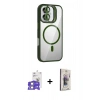 MARSİLYAN™- iPhone 17 Kılıf Yadigar Asil Koleksiyonu - Siyah Bilvis 3D Cam Ekran Koruyucu + Bilvis Titan Kamera Lens - GS
