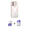 MARSİLYAN™- iPhone 17 Kılıf Yadigar Asil Koleksiyonu - Siyah Bilvis 5in1 3D Magic Cam Ekran Koruyucu + Açık Mavi Bilvis Titan Kamera Lens