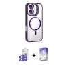 MARSİLYAN™- iPhone 17 Kılıf Yadigar Asil Koleksiyonu - Siyah Bilvis 5in1 3D Magic Cam Ekran Koruyucu + Bilvis Titan Kamera Lens - AKYL