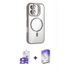 MARSİLYAN™- iPhone 17 Kılıf Yadigar Asil Koleksiyonu - Siyah Bilvis 5in1 3D Magic Cam Ekran Koruyucu + Bilvis Titan Kamera Lens - AKYL