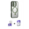 MARSİLYAN™- iPhone 17 Kılıf Yadigar Asil Koleksiyonu - Siyah Bilvis 5in1 3D Magic Cam Ekran Koruyucu + Bilvis Titan Kamera Lens - AKYL