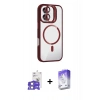 MARSİLYAN™- iPhone 17 Kılıf Yadigar Asil Koleksiyonu - Siyah Bilvis 5in1 3D Magic Cam Ekran Koruyucu + Bilvis Titan Kamera Lens - LA