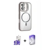 MARSİLYAN™- iPhone 17 Kılıf Yadigar Asil Koleksiyonu - Siyah Bilvis 5in1 3D Magic Cam Ekran Koruyucu + Bilvis Titan Kamera Lens - LA
