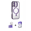 MARSİLYAN™- iPhone 17 Kılıf Yadigar Asil Koleksiyonu - Siyah Bilvis 5in1 3D Magic Cam Ekran Koruyucu + Bilvis Titan Kamera Lens - LA