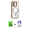 MARSİLYAN™- iPhone 17 Kılıf Yadigar Asil Koleksiyonu - Siyah Bilvis 5in1 3D Magic Cam Ekran Koruyucu + Raze Metal Kamera Lens - GI